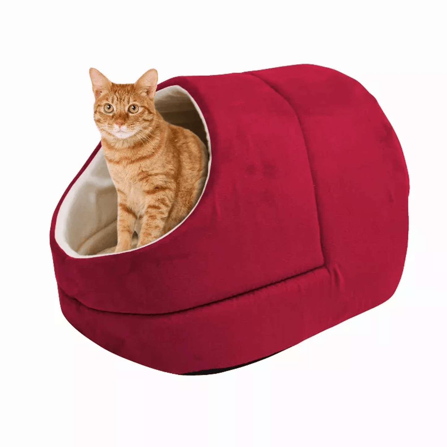 GOOPAWS Ultra-Warm Faux Suede Cat Cave and Pet Bed-7