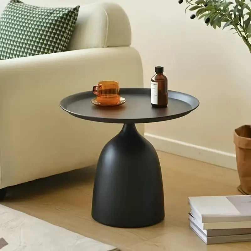 Contemporary Black Wrought Iron Side Table-2