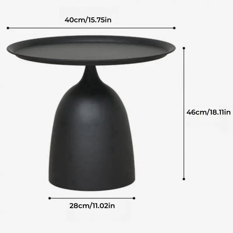 Contemporary Black Wrought Iron Side Table-4