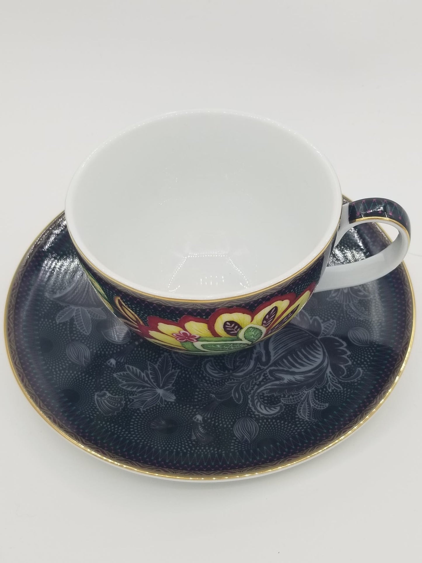 Bloom Peacock – Cappuccino Set (Cup and Saucer)-3