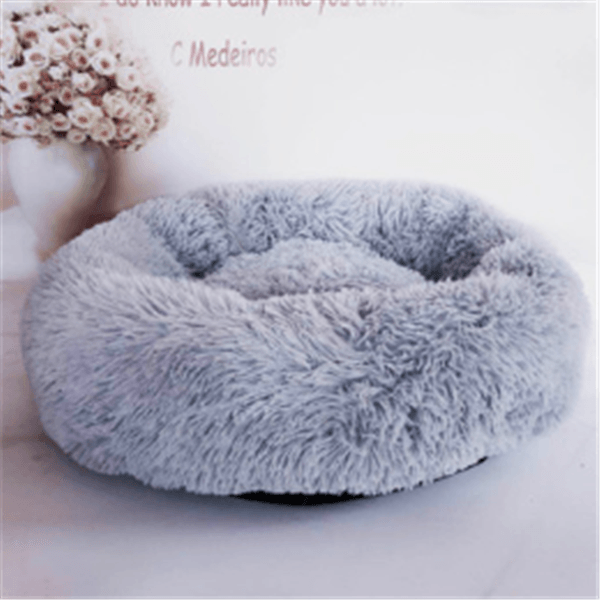Round Plush Cat Mattress-2