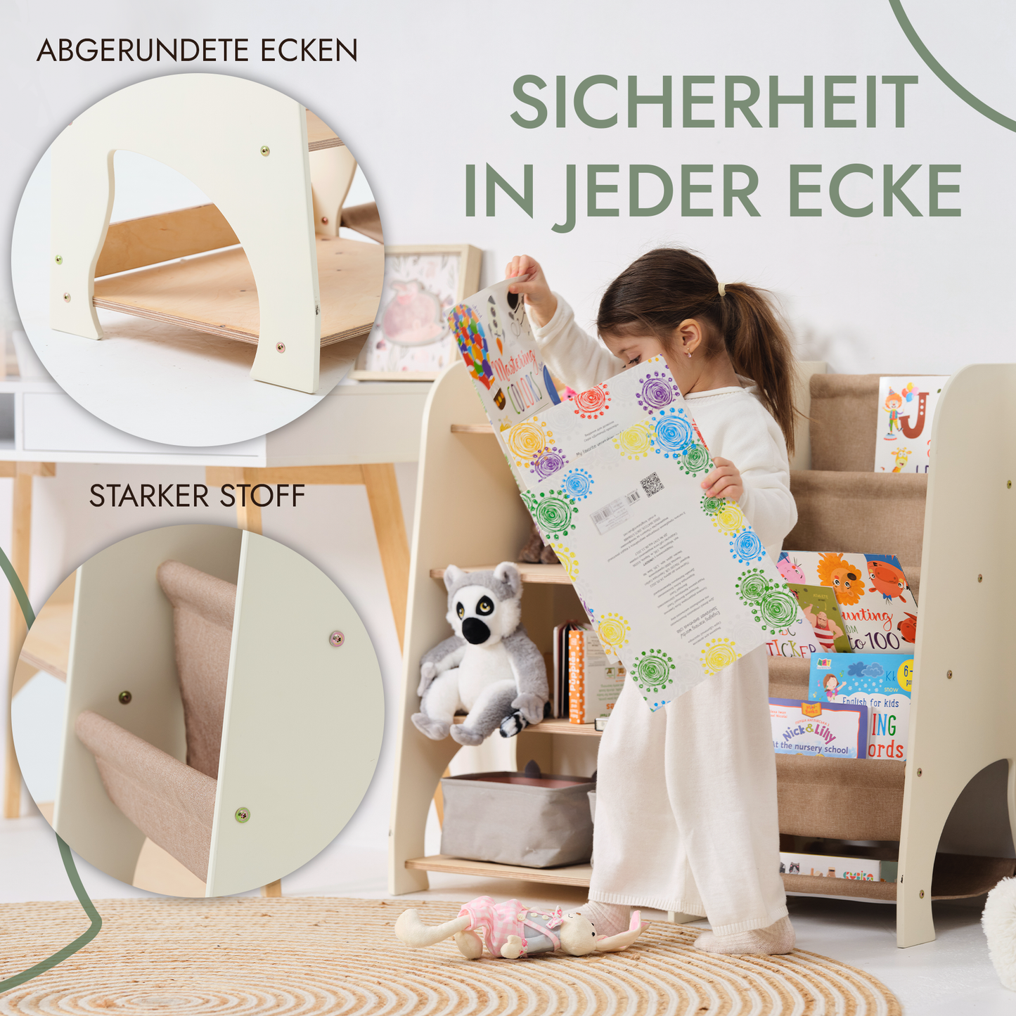 2-in-1 Montessori shelf for toddlers -2