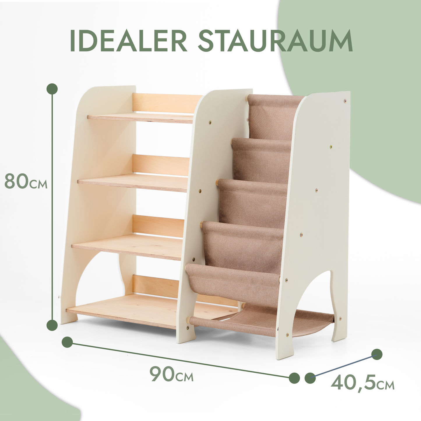 2-in-1 Montessori shelf for toddlers -1