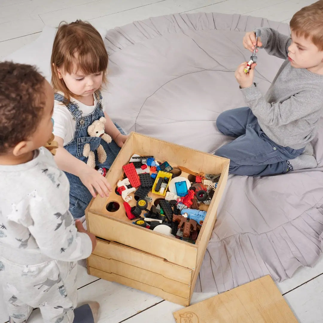 Wooden storage and sorting box for LEGO-2