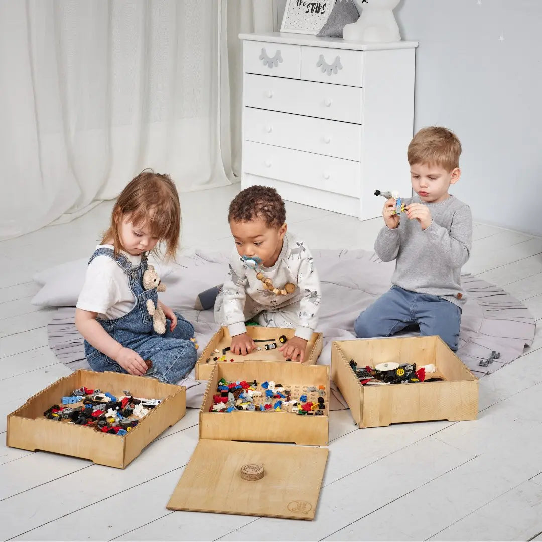 Wooden storage and sorting box for LEGO-0