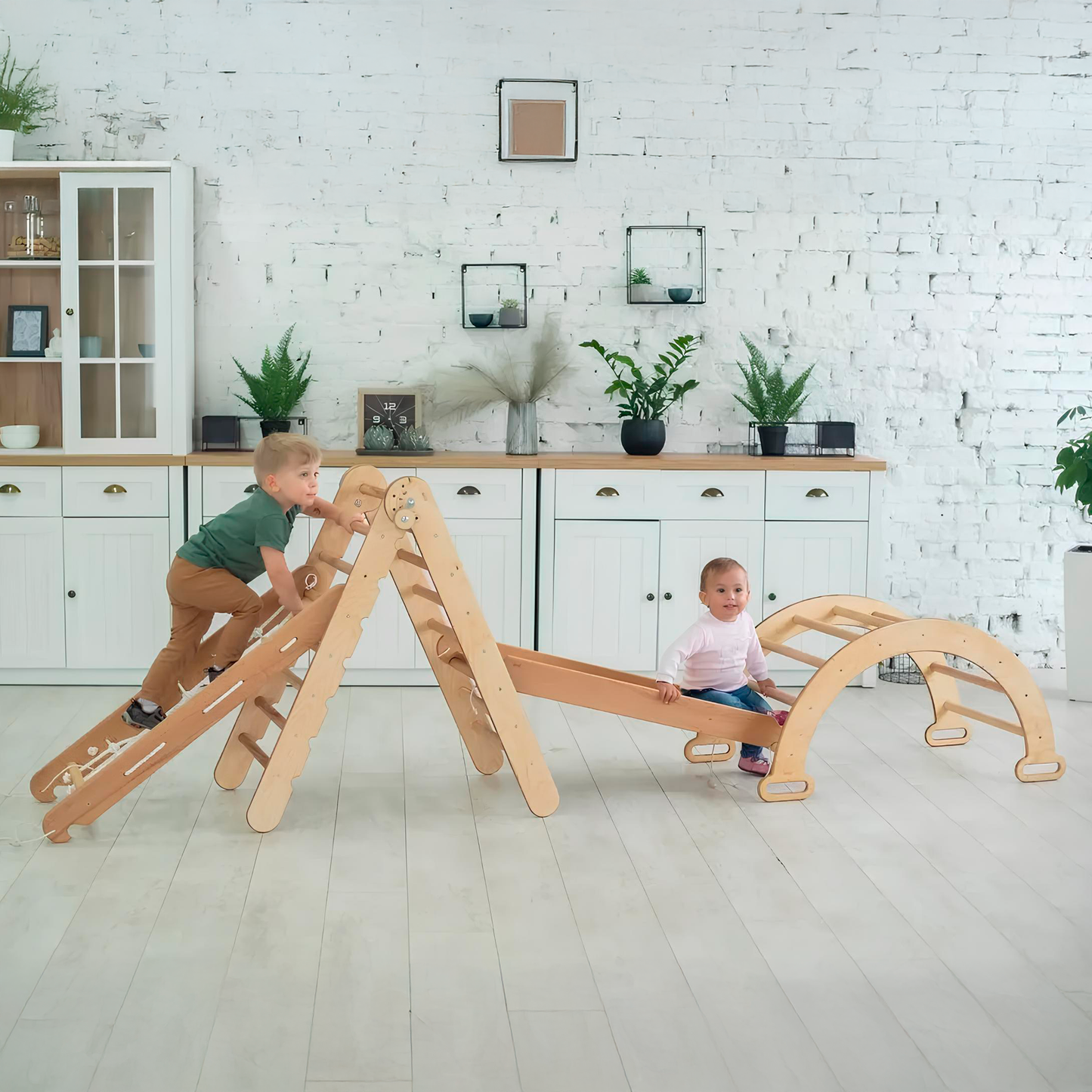 Four-in-one Montessori climbing frame set-0