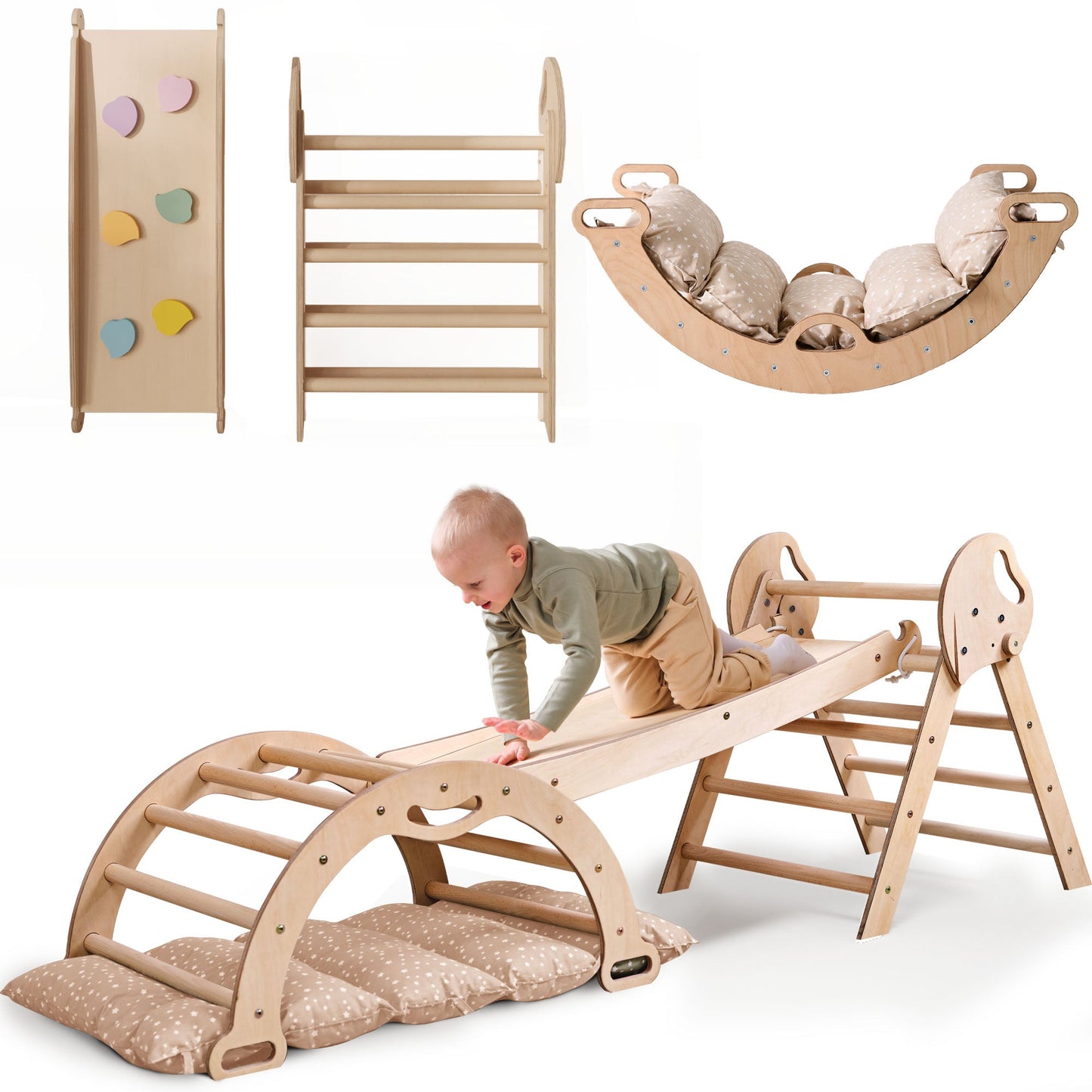 4 in 1 Climbing triangle for babies:-0