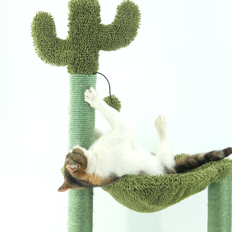 Sleek Sisal Cat Tree With Cozy Hammock - Ultimate Cat Climbing Frame-3