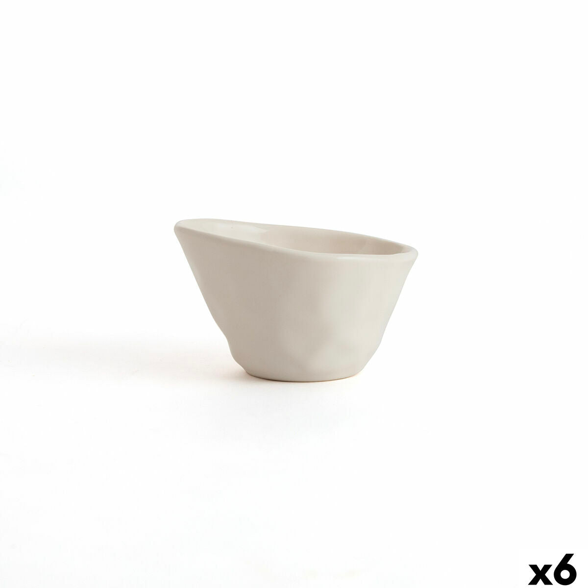 Snack Bowl Bidasoa Cosmos White Ceramic 12 cm (6 Units)-0