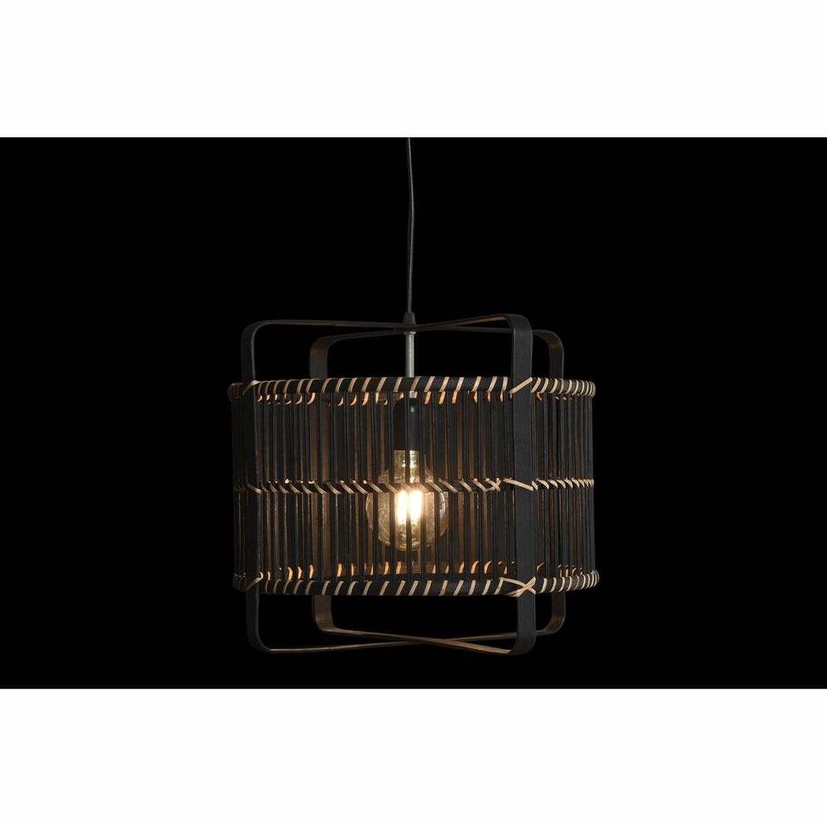 Ceiling Light DKD Home Decor Black Bamboo 50 W 40 x 40 x 35 cm-1
