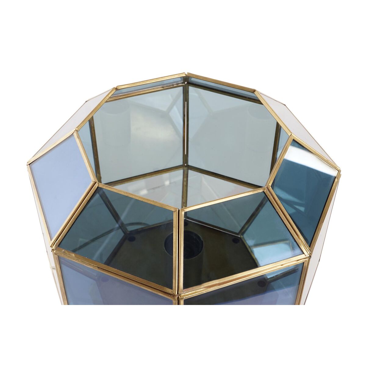 Desk lamp DKD Home Decor Crystal Blue Golden 220 V Brass 50 W Modern (29 x 29 x 25 cm)-3