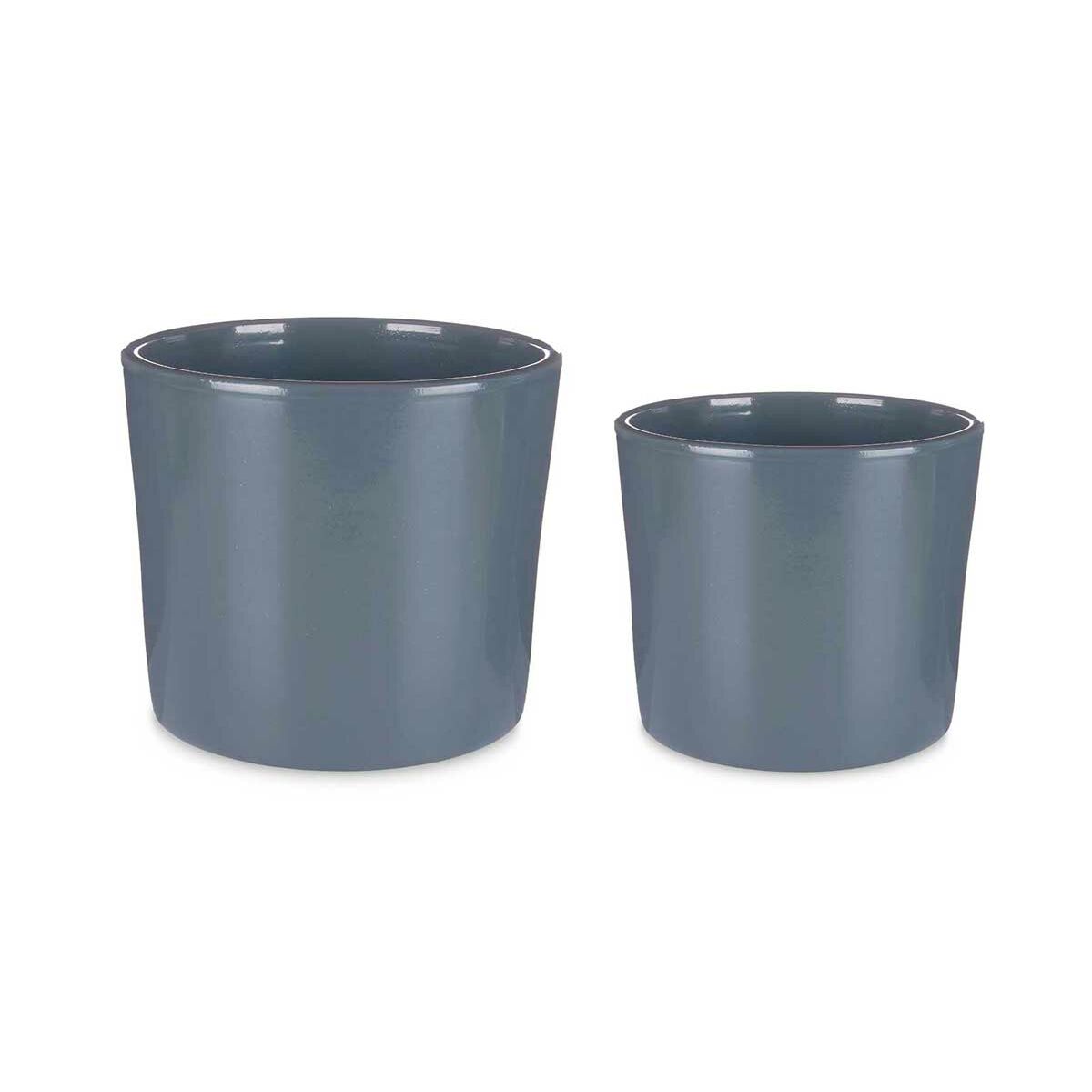 Set of pots Anthracite Clay Ø 22 cm Ø 27 -0