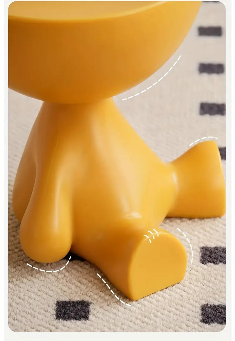 Legless Side Table - Ginger Color, 37x41cm-4
