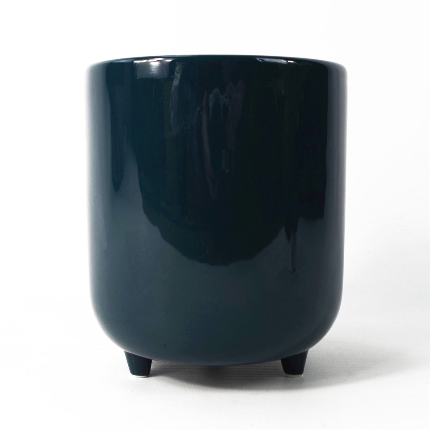 Teal Ceramic Planter Feet Plant Pot-0
