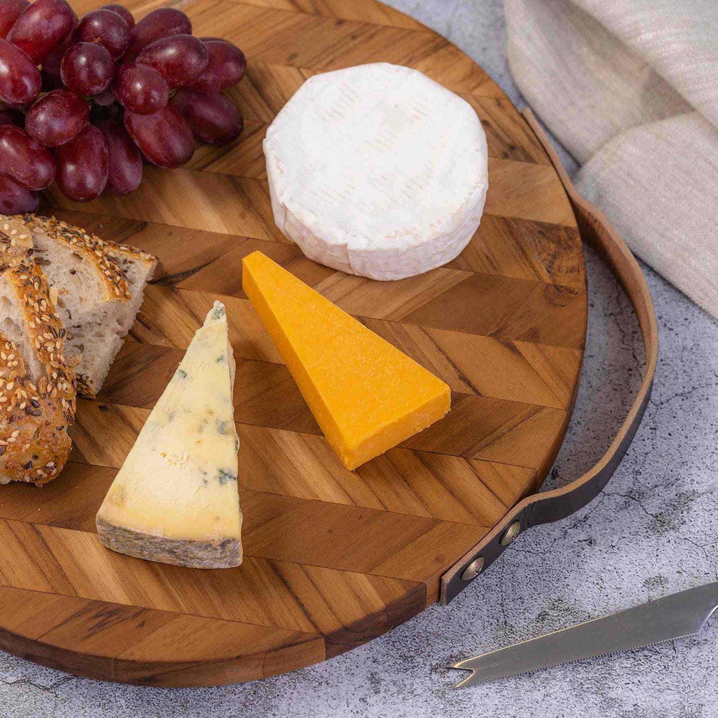 Herringbone Pattern Wooden Chopping Board-2