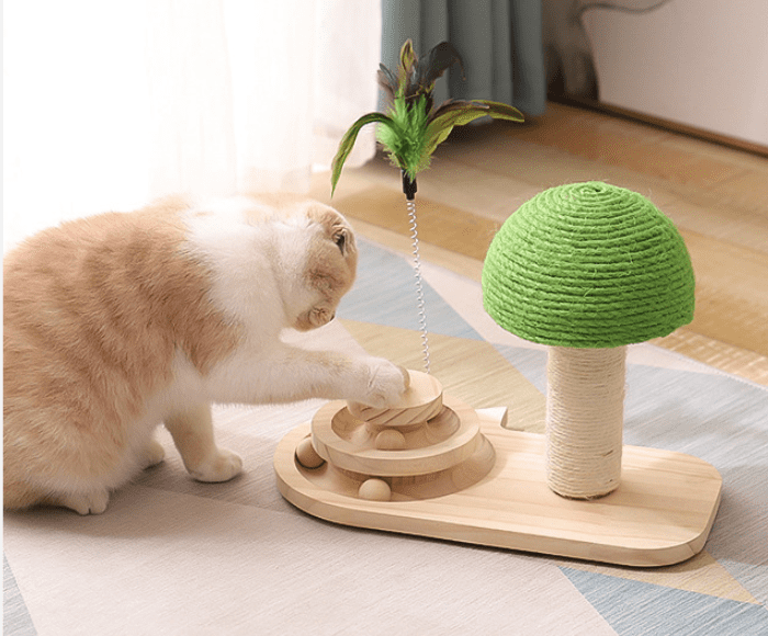 Interactive Wooden Cat Toy-0