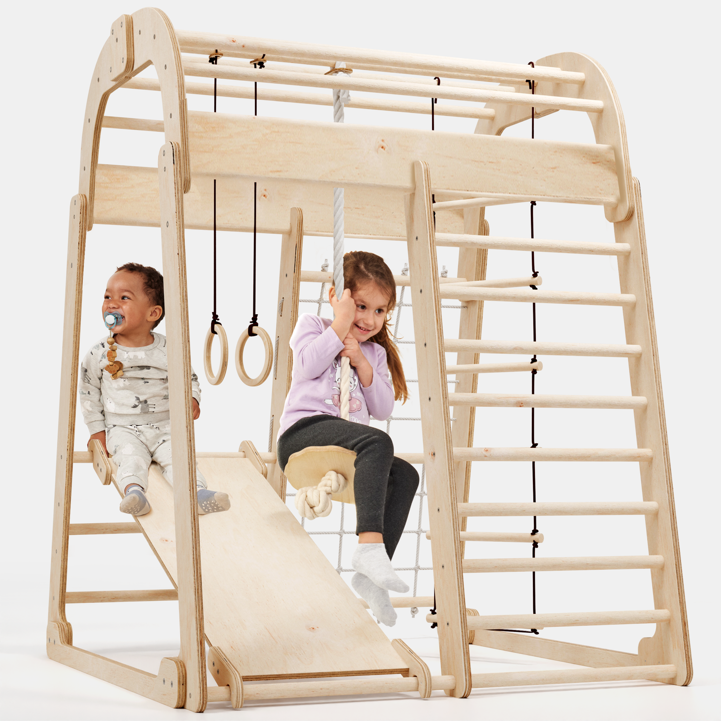 6-in-1 indoor playground for children Beige-0