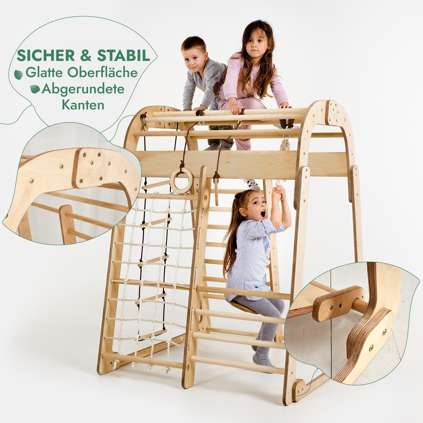 6-in-1 indoor playground for children Beige-2