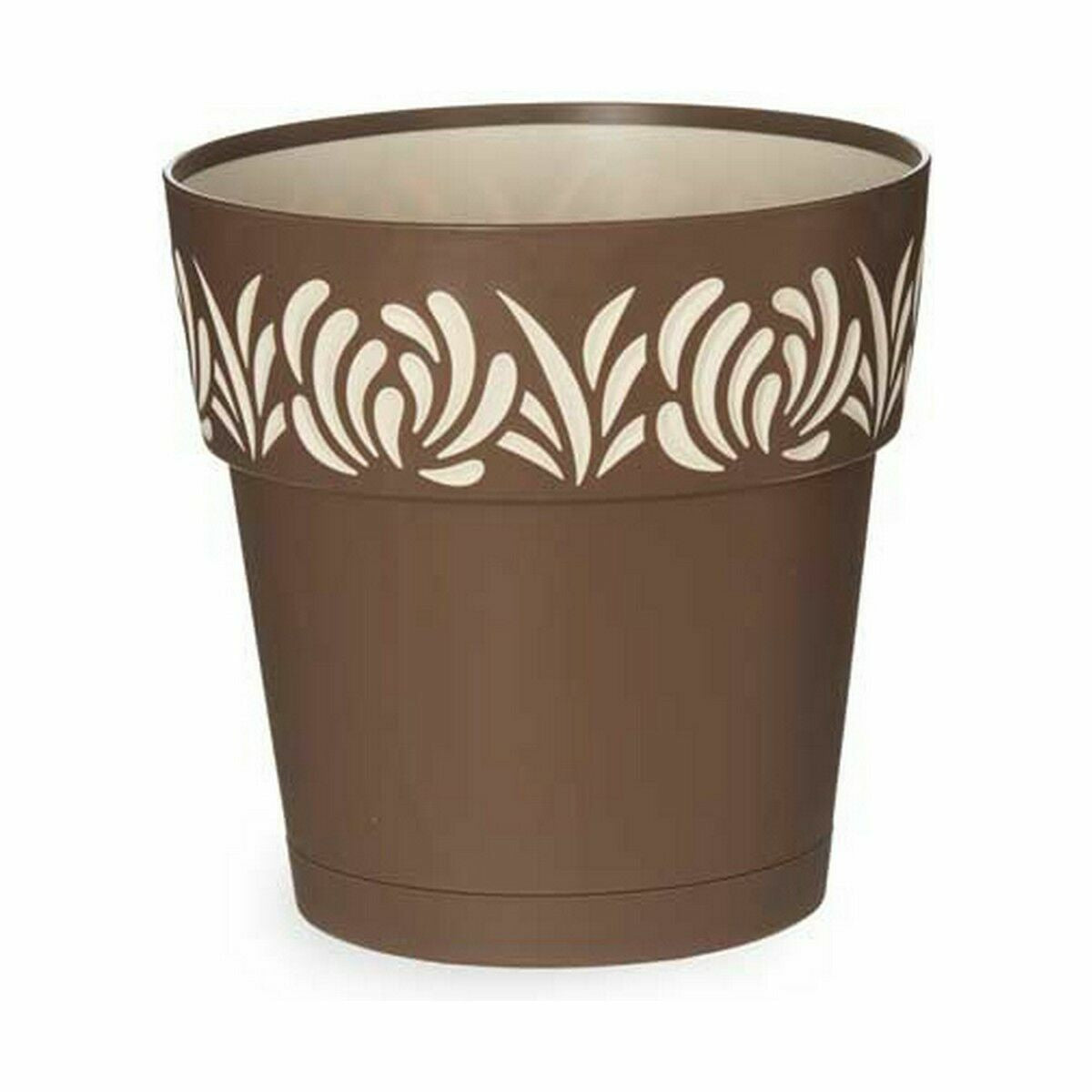 Self-watering flowerpot Stefanplast Gaia Brown Plastic 19 x 19 x 19 cm (12 Units)-2