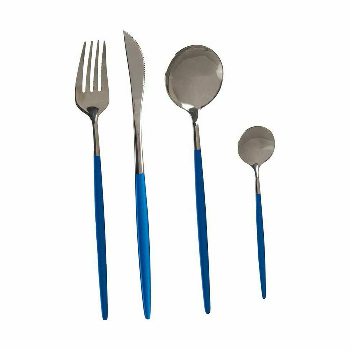 Cutlery Set Kinvara BST-CT022 Blue Silver Stainless steel (12 Units)-1