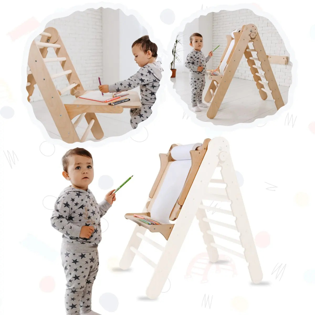 Easel with high chair - perfect for indoor climbing & painting-0