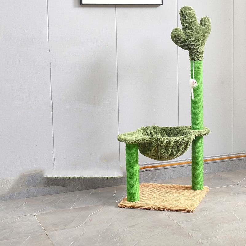 Sleek Sisal Cat Tree With Cozy Hammock - Ultimate Cat Climbing Frame-0