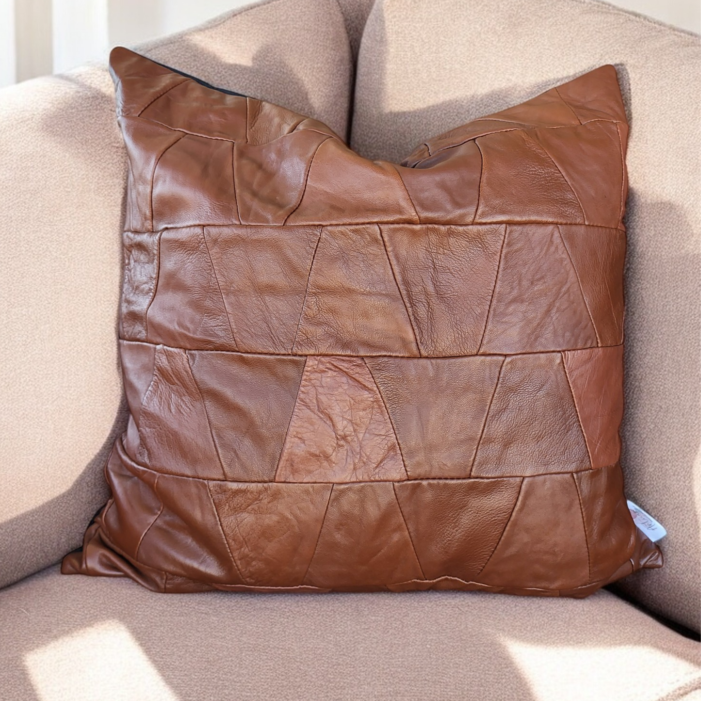 Exclusive Up-cycled Leather Pillowcases - no96-0