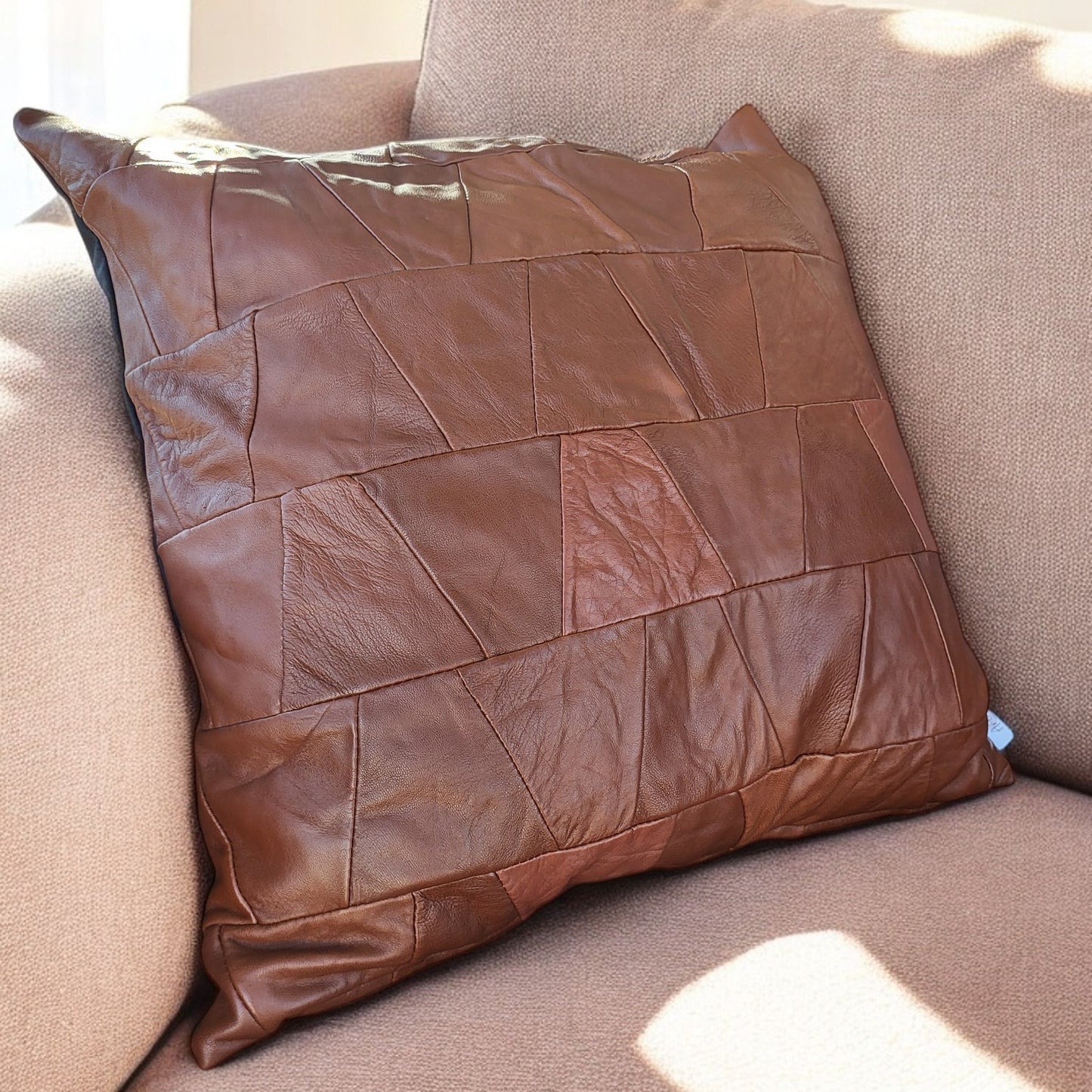 Exclusive Up-cycled Leather Pillowcases - no96-6