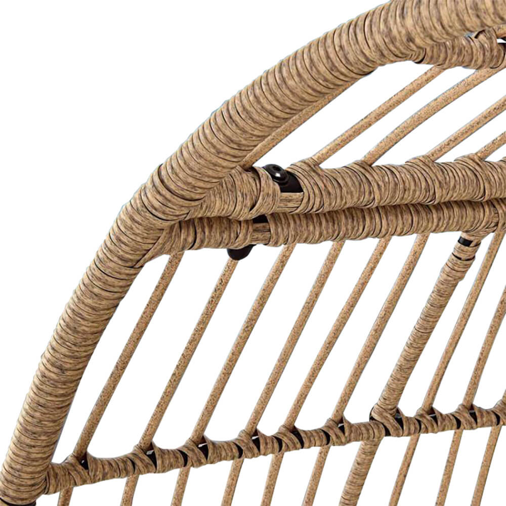 Wicker armchair with cushion-4