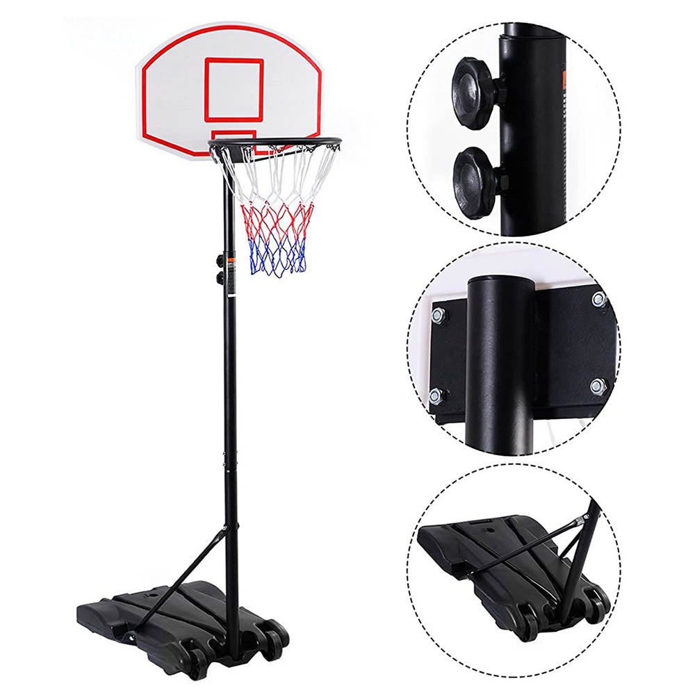 Mobile adjustable basketball backboard-0
