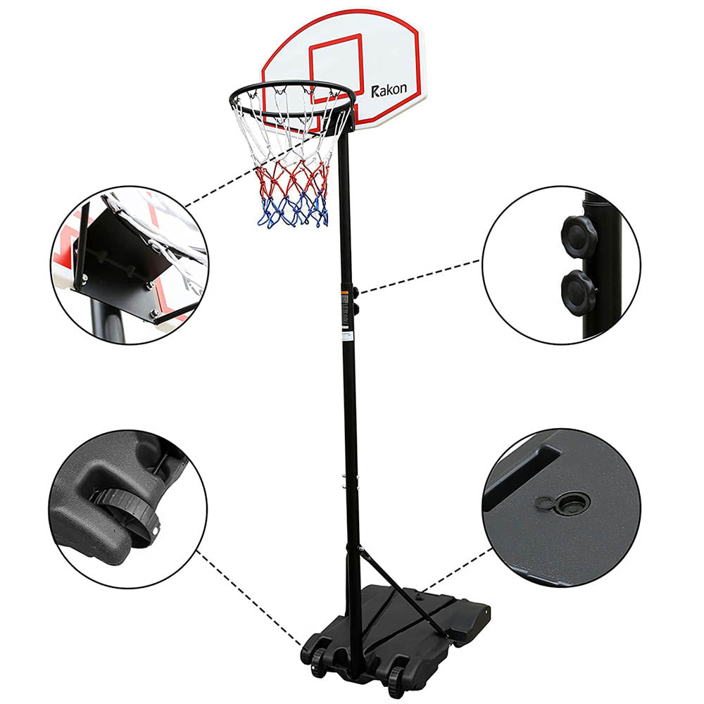 Mobile adjustable basketball backboard-2