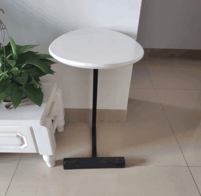 Simple Modern Side Table Iron Art Sofa Corner Table Lazy Bedside Reading Oval Coffee Table Tea Solid Wood Counter Top-3