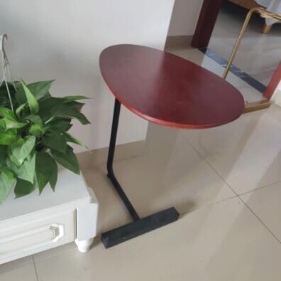 Simple Modern Side Table Iron Art Sofa Corner Table Lazy Bedside Reading Oval Coffee Table Tea Solid Wood Counter Top-6