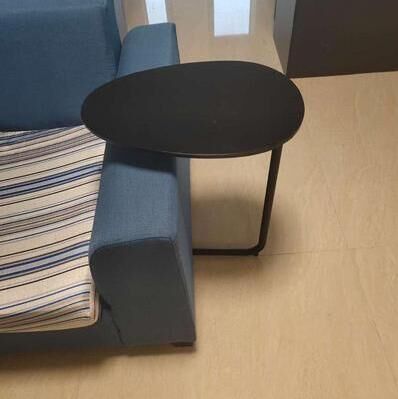 Simple Modern Side Table Iron Art Sofa Corner Table Lazy Bedside Reading Oval Coffee Table Tea Solid Wood Counter Top-5