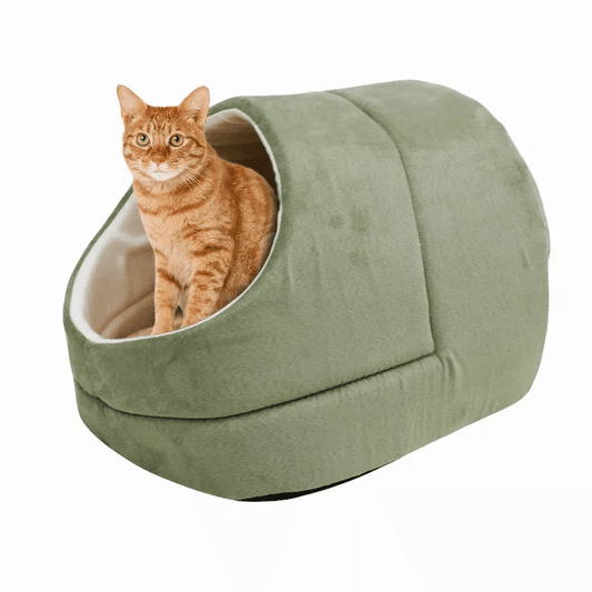 GOOPAWS Ultra-Warm Faux Suede Cat Cave and Pet Bed-0