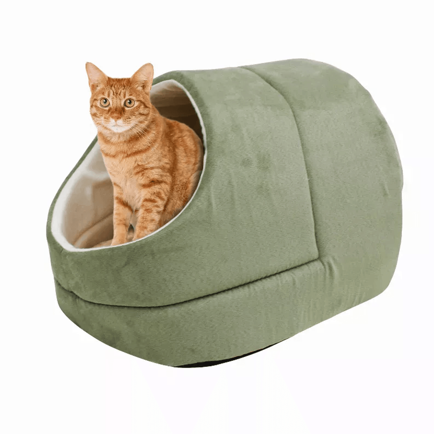 GOOPAWS Ultra-Warm Faux Suede Cat Cave and Pet Bed-1