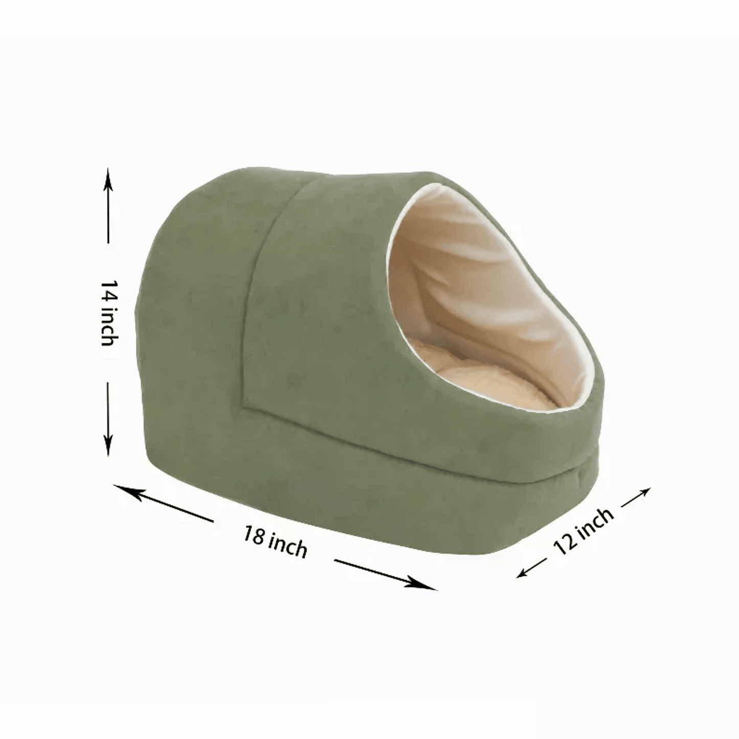 GOOPAWS Ultra-Warm Faux Suede Cat Cave and Pet Bed-3