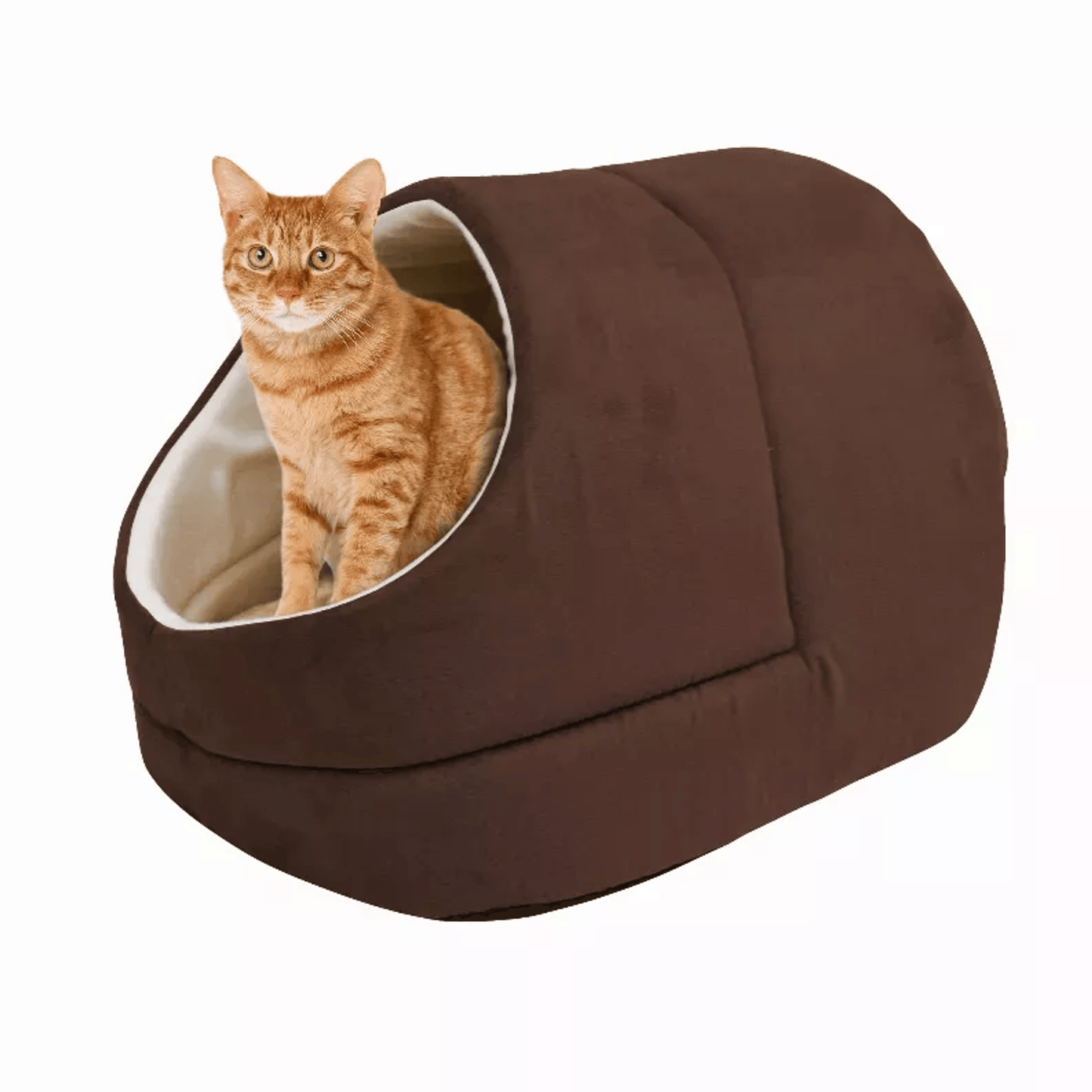 GOOPAWS Ultra-Warm Faux Suede Cat Cave and Pet Bed-6
