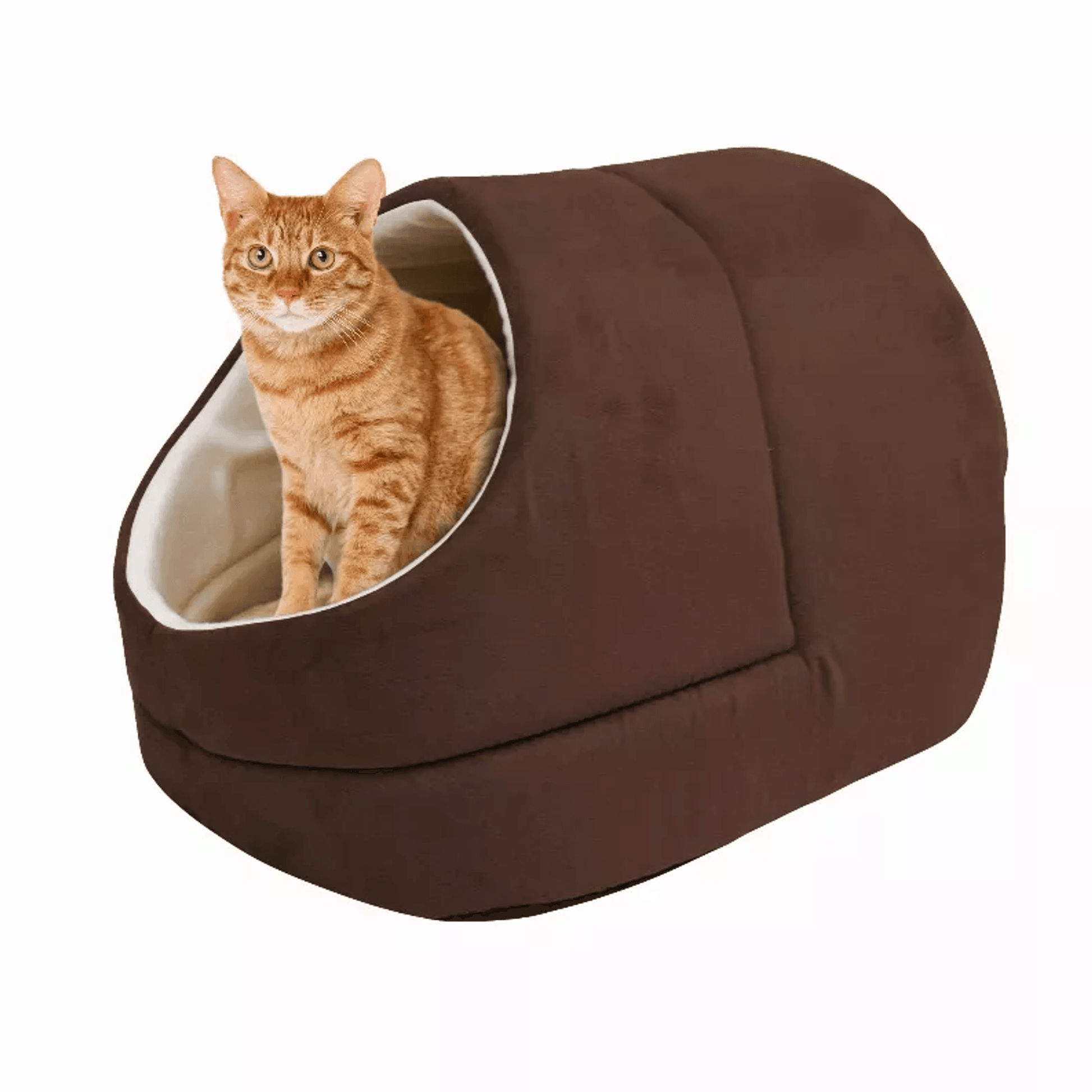 GOOPAWS Ultra-Warm Faux Suede Cat Cave and Pet Bed-6