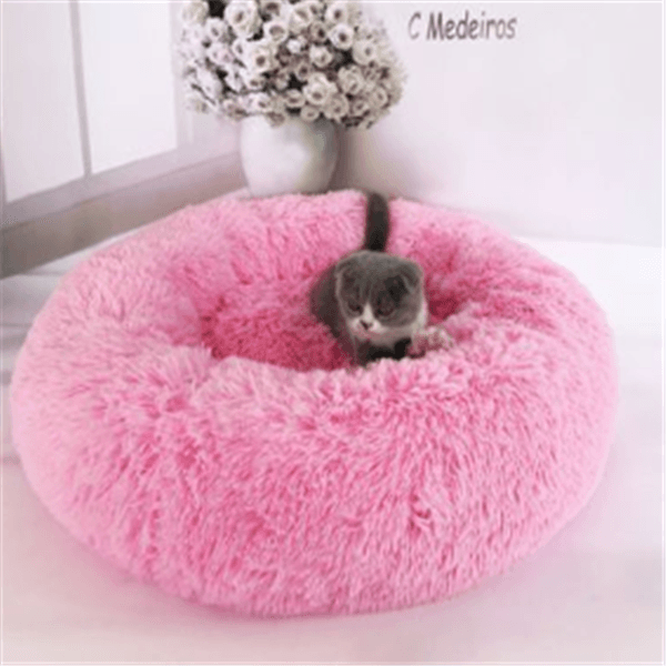 Round Plush Cat Mattress-10