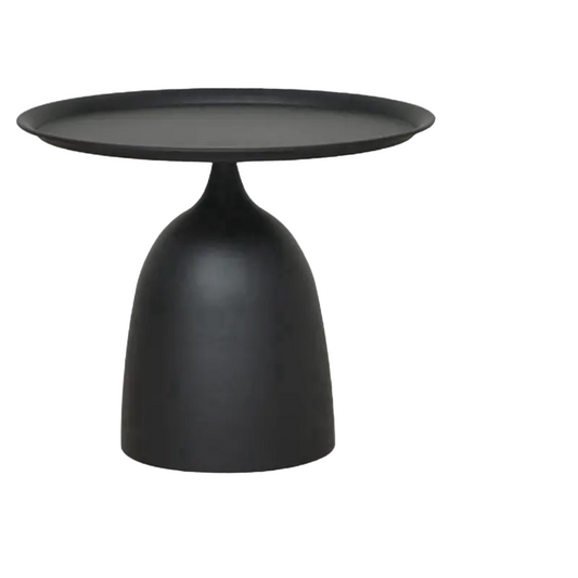 Contemporary Black Wrought Iron Side Table-0