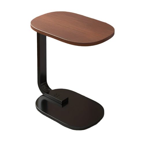 C-Shaped Side Table with Metal Frame-0