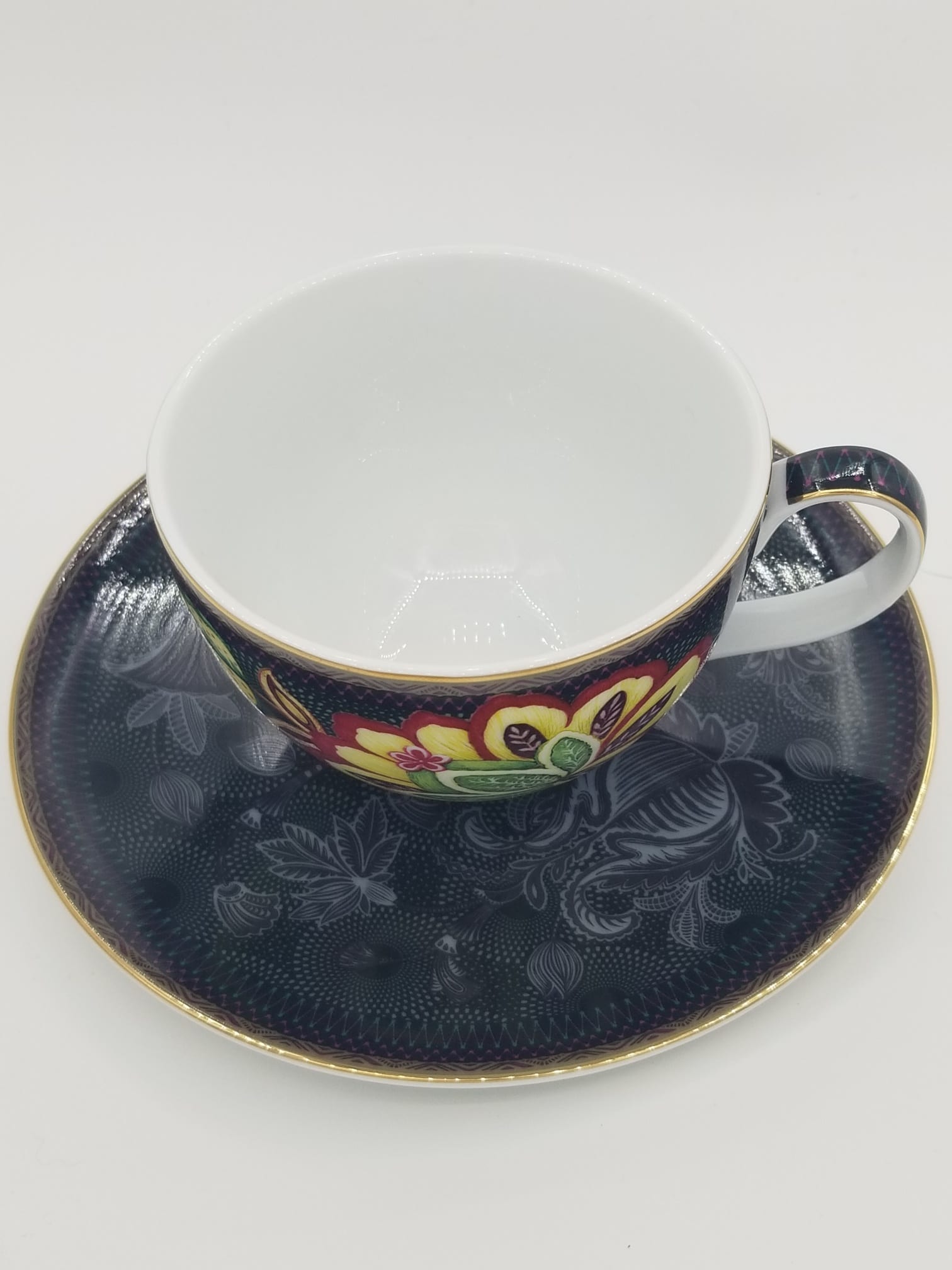Bloom Peacock – Cappuccino Set (Cup and Saucer)-3