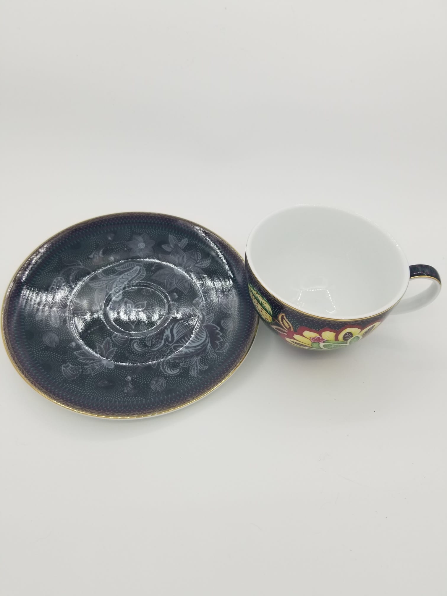 Bloom Peacock – Cappuccino Set (Cup and Saucer)-1