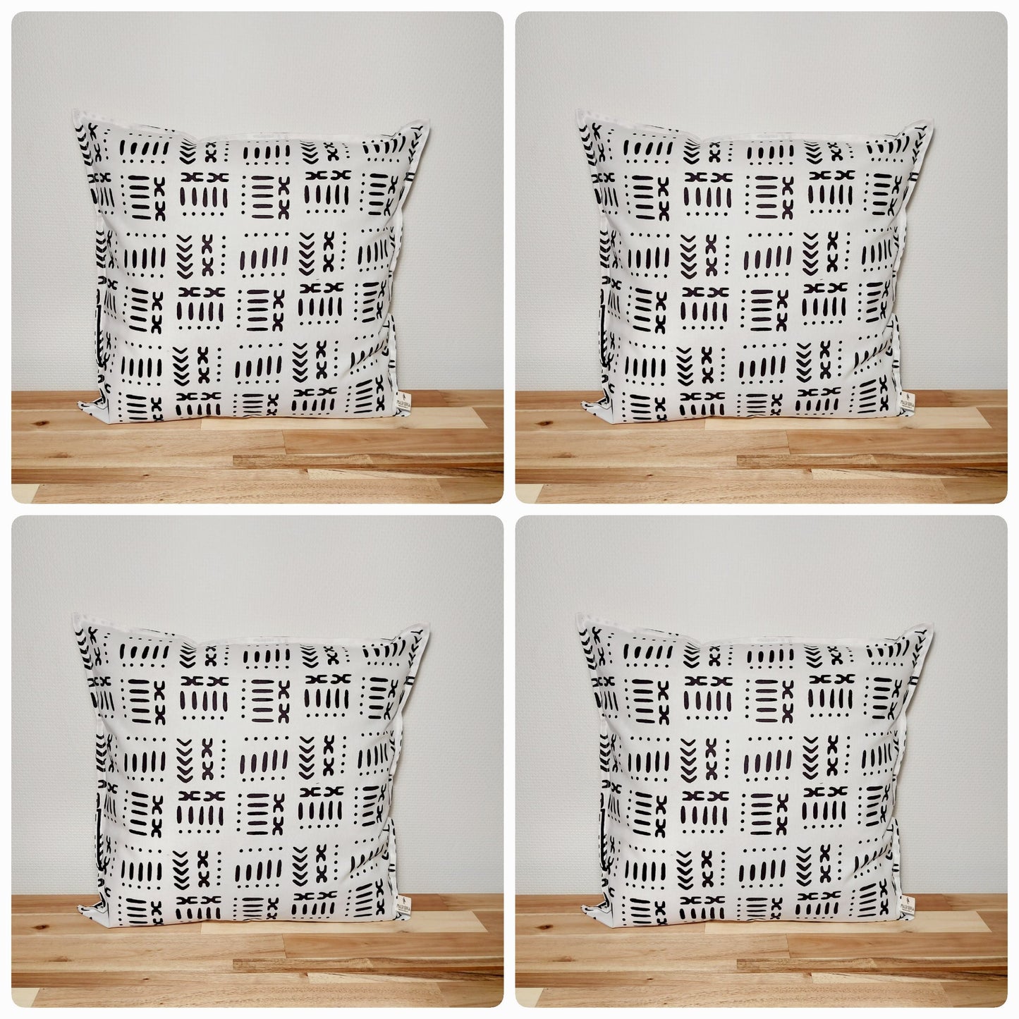 Set of 2 / 4 African Print | 40x40cm | Mudcloth Boho Cushion Cover 100% Cotton Wax Ankara Fabric-0