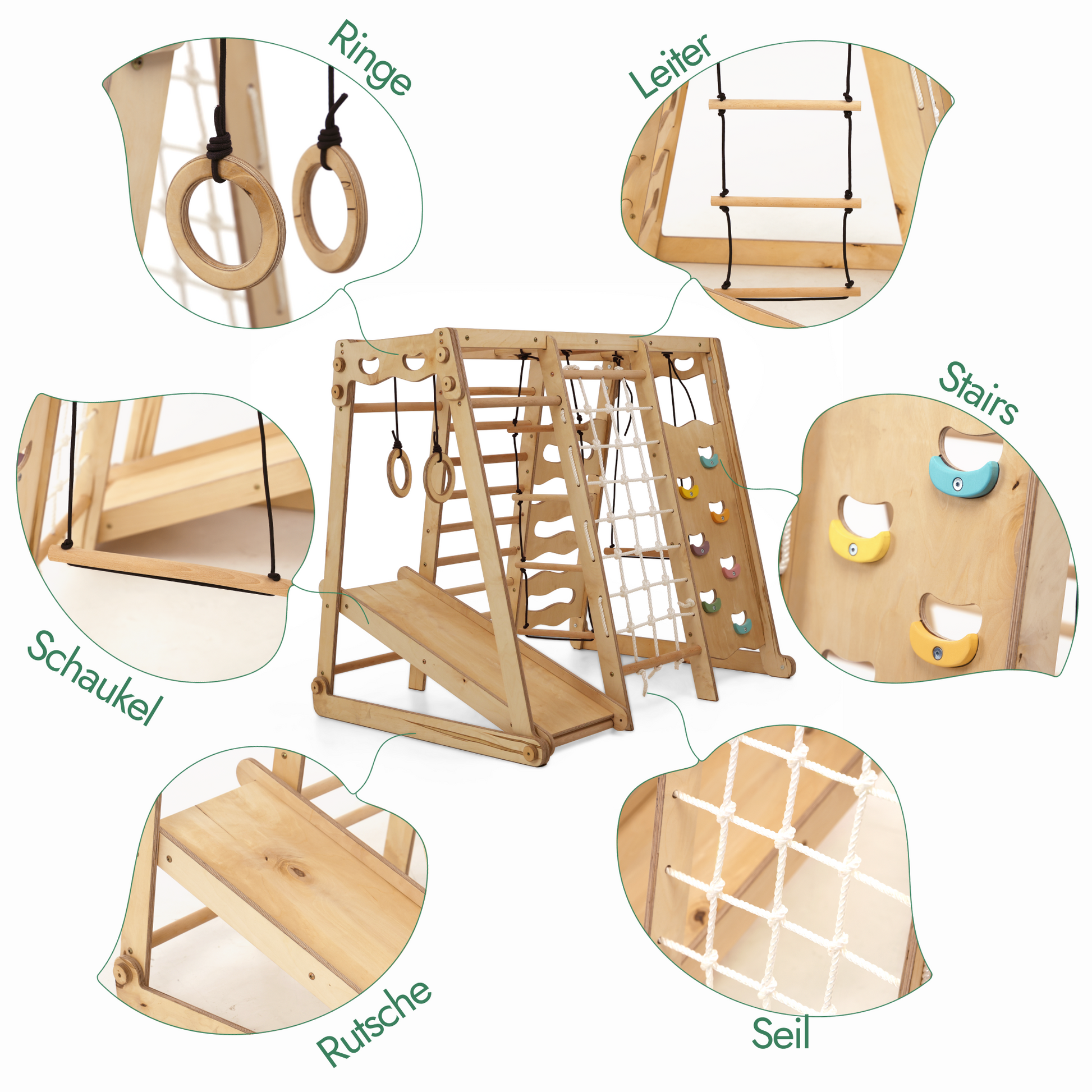 Indoor Wooden Playground for Children -4