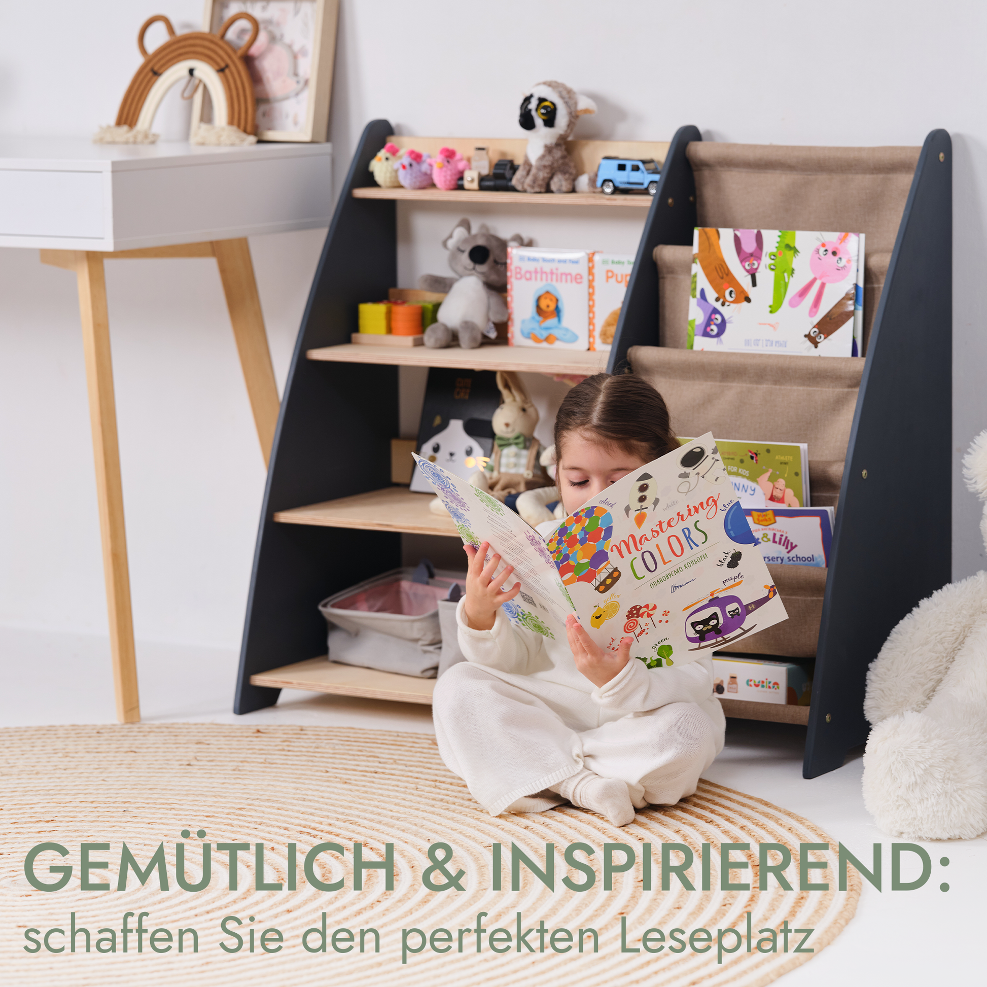 2-in-1 Montessori shelf for toddlers -4