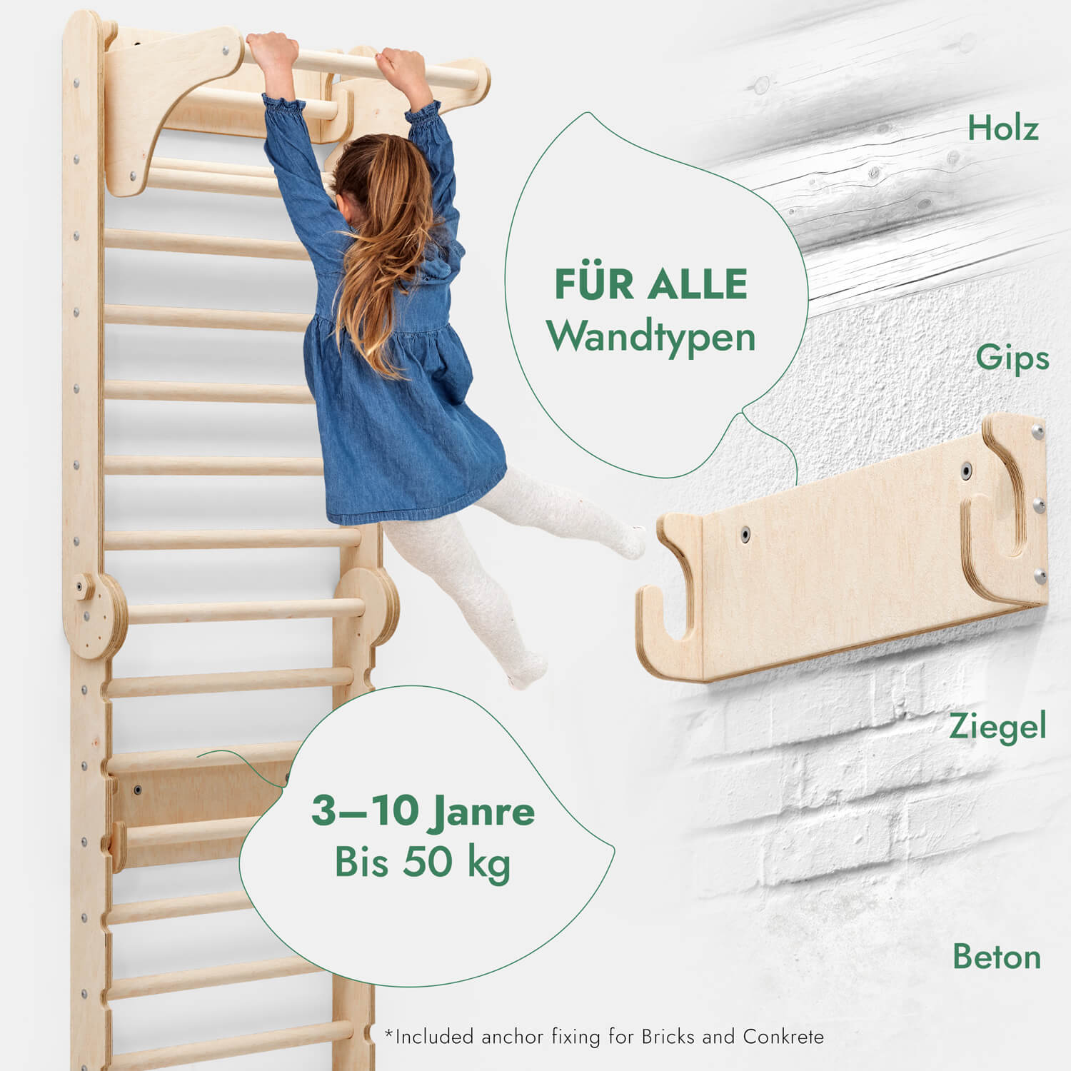 Wall bar extension for climbing triangle-2