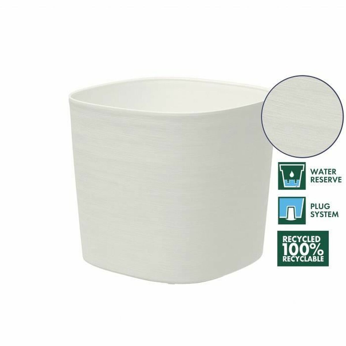 Planter Respect White 30 x 30 cm-4