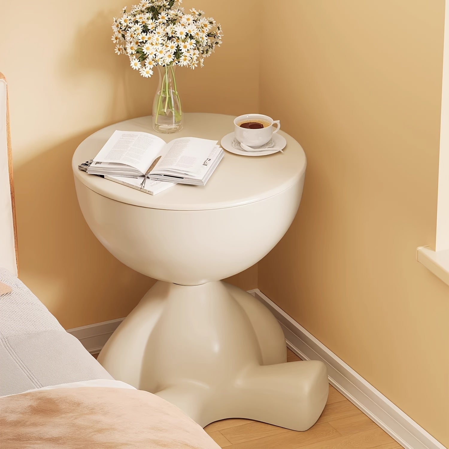 Side Table with Removable Tray & Storage-2